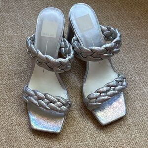 Dolce Vita Silver Braided Heels